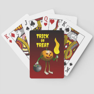 Trick or Treating Pumpkin Playing Cards