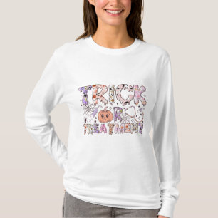 Trick or Treatment Nurse Halloween Long Sleeve T-Shirt