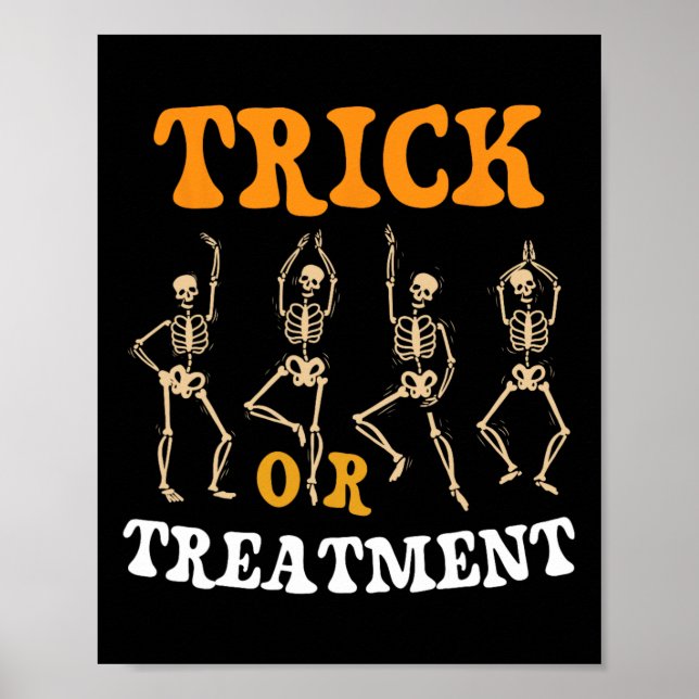 Trick Or Treatment Physical Therapy Skeleton Pt Ha Poster (Front)