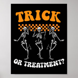 Trick Or Treatment Physical Therapy Skeleton Pt Ha Poster