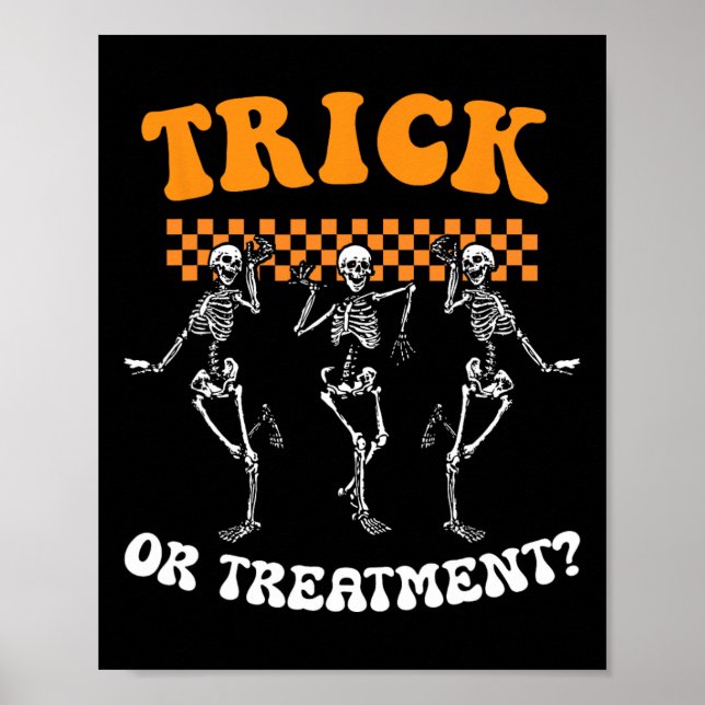 Trick Or Treatment Physical Therapy Skeleton Pt Ha Poster (Front)