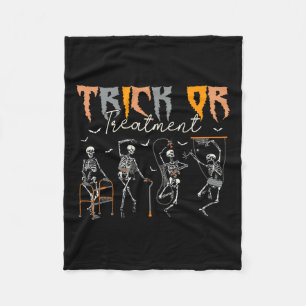 Trick Or Treatment Pt Physical Therapy Therapist H Fleece Blanket