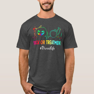 Trick Or Treatment  Pumpkin Head Nurse Life  T-Shirt