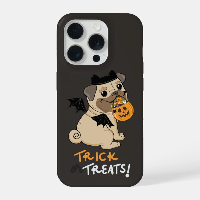 Trick or Treats Pug Costume iPhone Case (Back)