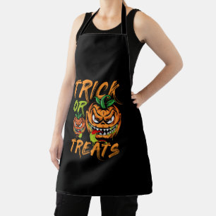 Trick or Treats with Funny Chilli Jack-o'-Lanterns Apron