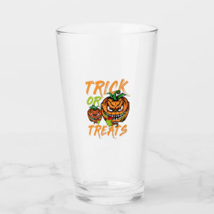 Trick or Treats with Funny Chilli Jack-o'-Lanterns Glass