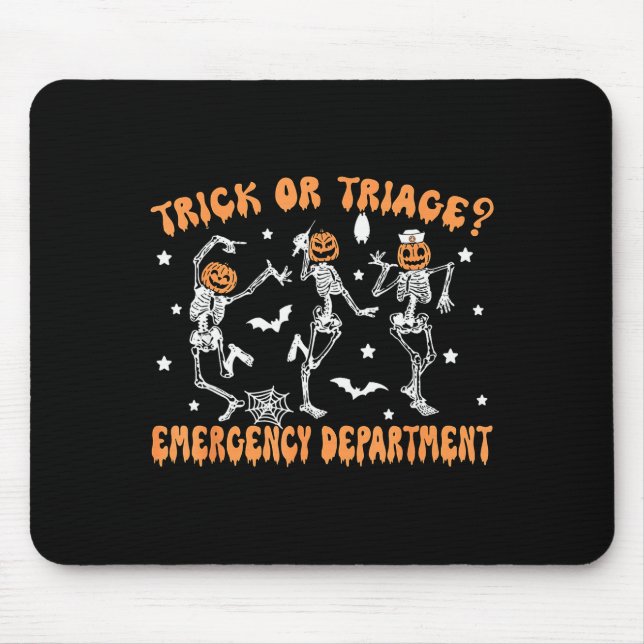 Trick Or Triage Emergency Department Er Skeleton H Mouse Pad (Front)