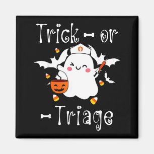 Trick Or Triage Triage Nurse Ghost Halloween Magnet