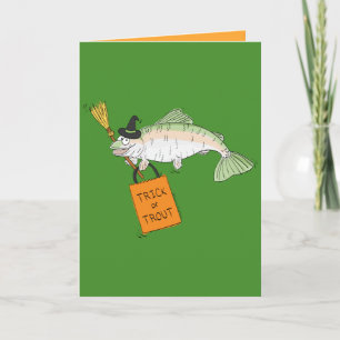 Trick or Trout - Halloween Fish Greeting Card