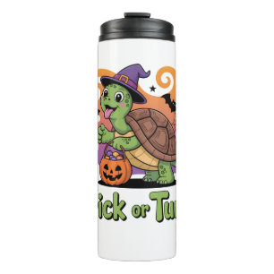 Trick or Turt Funny Turtle Halloween Thermal Tumbler