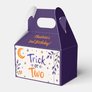 Trick or Two Halloween 2nd Birthday Cute Party Favour Box