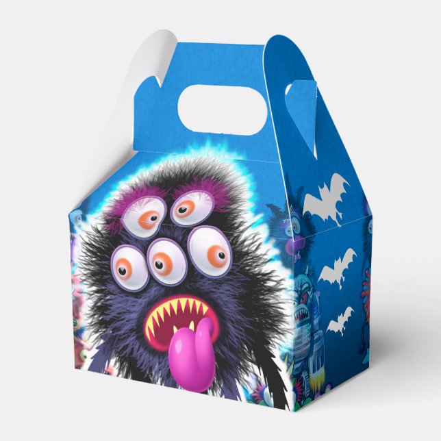 Trick orTreat Halloween Monster Favor Box (Front Side)