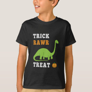 Trick Rawr Treat Cute Halloween Brontosaurus Dino T-Shirt