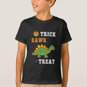 Trick Rawr Treat Cute Halloween Stegosaurus Dino T-Shirt