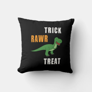 Trick Rawr Treat Cute Halloween Tyrannosaurus Rex Cushion