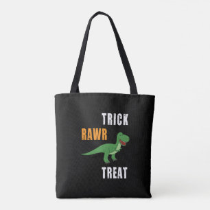 Trick Rawr Treat Cute Halloween Tyrannosaurus Rex Tote Bag