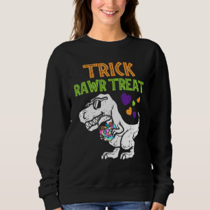Trick Rawr Treat Dinosaur Trex Toddler Boys Hallow Sweatshirt