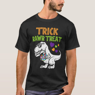 Trick Rawr Treat Dinosaur Trex Toddler Boys Hallow T-Shirt