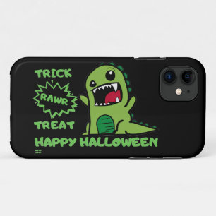 "TRICK RAWR TREAT" funny halloween dinosaur iPhone 11 Case
