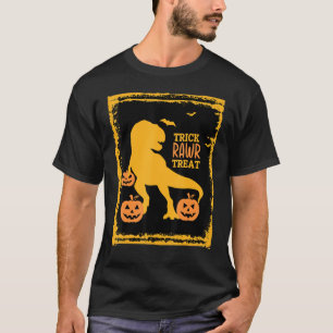 Trick Rawr Treat Funny T Rex Dinosaur Halloween Ba T-Shirt