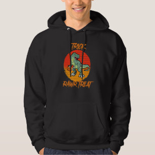 Trick Rawr Treat Halloween Rex Dinosaur Hoodie