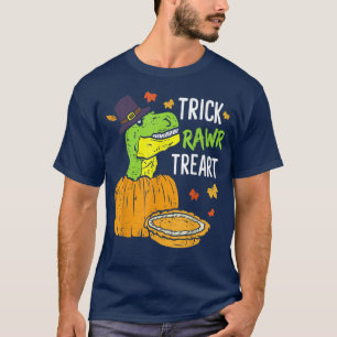 Trick Rawr Treat Halloween T Rex Dinosaur Boy 2874 T-Shirt