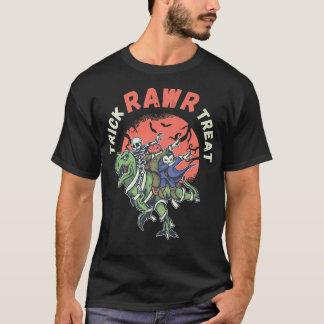 Trick Rawr Treat Skeleton Trex Dino Premium  T-Shirt