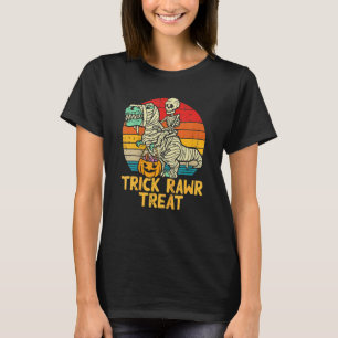 Trick Rawr Treat Skeleton Trex Dino Toddler Boys H T-Shirt