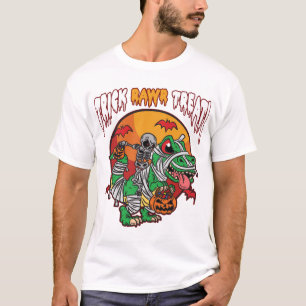 Trick Rawr Treat Spooky Halloween Dinosaur T-Shirt