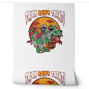 Trick Rawr Treat Spooky Halloween Dinosaur Wallpaper