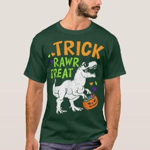 Trick Rawr Treat T Re Dinosaur Pumpkin Basket Hall T-Shirt