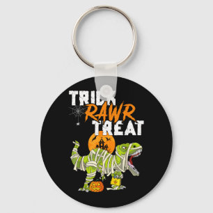 Trick Rawr Treat T Rex Dinosaur Mummy Boys Funny Key Ring