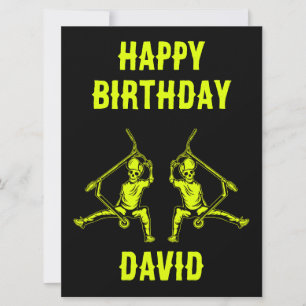 Trick Scooter Rider Birthday Card