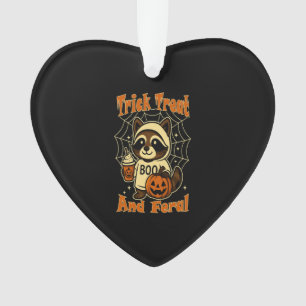 Trick Treat and Feral Cute Halloween Ornament
