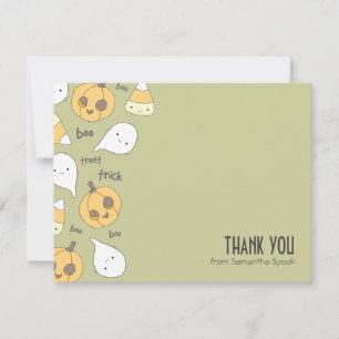 Trick Treat Boo! Flat Thank You Note Cards