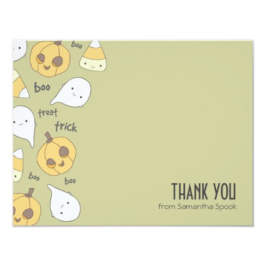 Trick Treat Boo! | Flat Thank You Note Cards