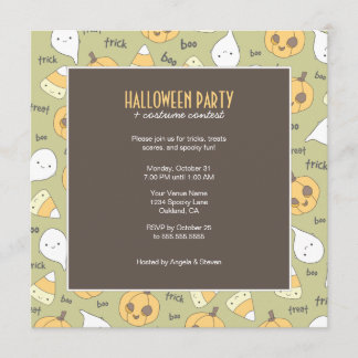 Trick Treat Boo! | Halloween Party Invitations