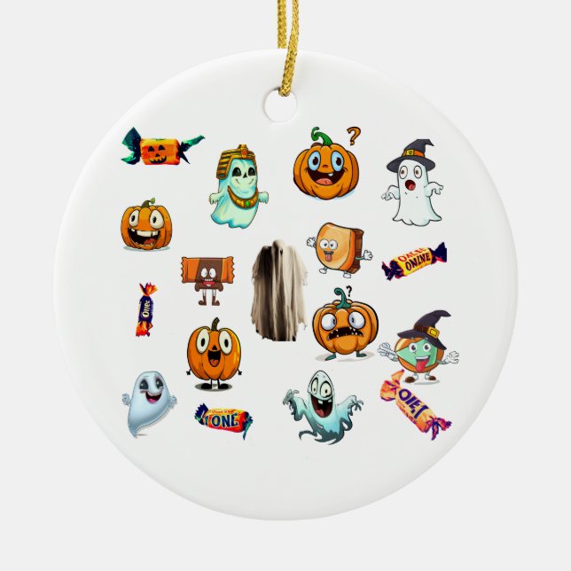 TRICK & TREAT CERAMIC ORNAMENT (Front)