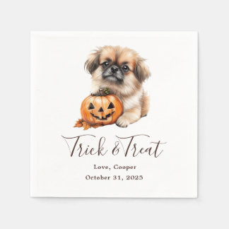 Trick & Treat Custom Pet Cocktail Weddings Napkin 