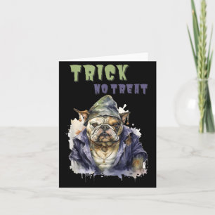 Trick Treat _ Goblin Dog _ English Bulldog _ Card