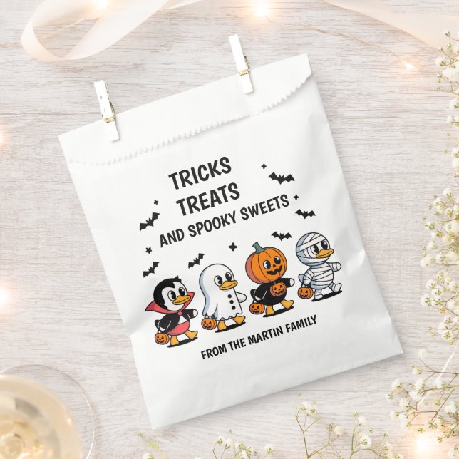 Trick Treat Spooky Cute Halloween Favour Bag (Clipped)