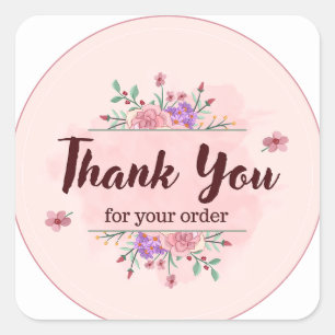 trickers for Thank You for Your Order  Square Sticker