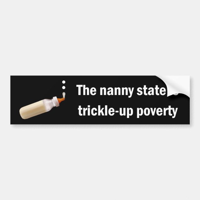 Trickle-Up Poverty Bumper Sticker (Front)