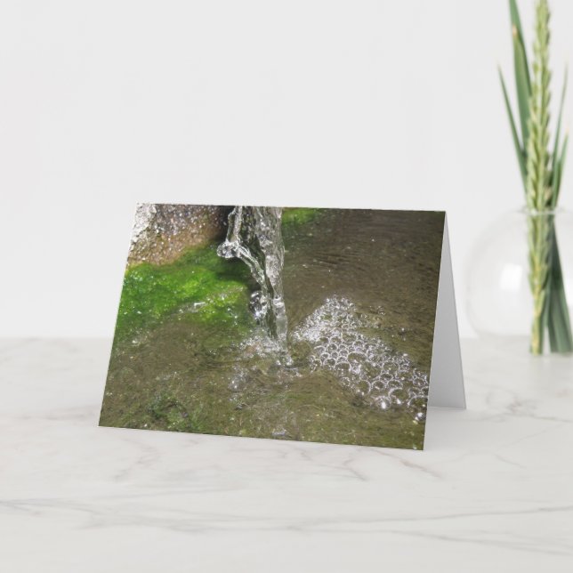 Trickling Waterfall Bubbling Water Card (Front)