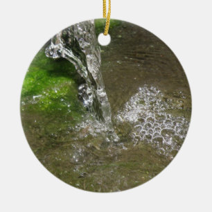 Trickling Waterfall Bubbling Water Ceramic Ornament