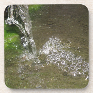 Trickling Waterfall Bubbling Water Cork Coaster