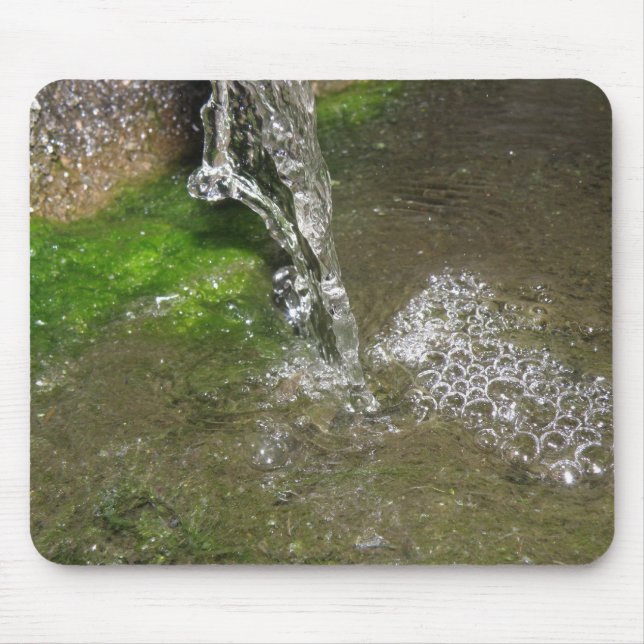Trickling Waterfall Bubbling Water Mousepad (Front)