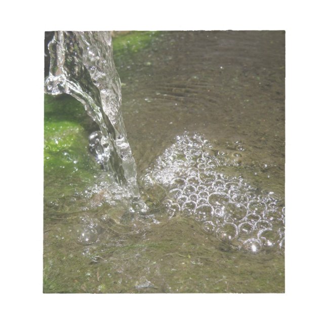 Trickling Waterfall Bubbling Water Notepad (Front)