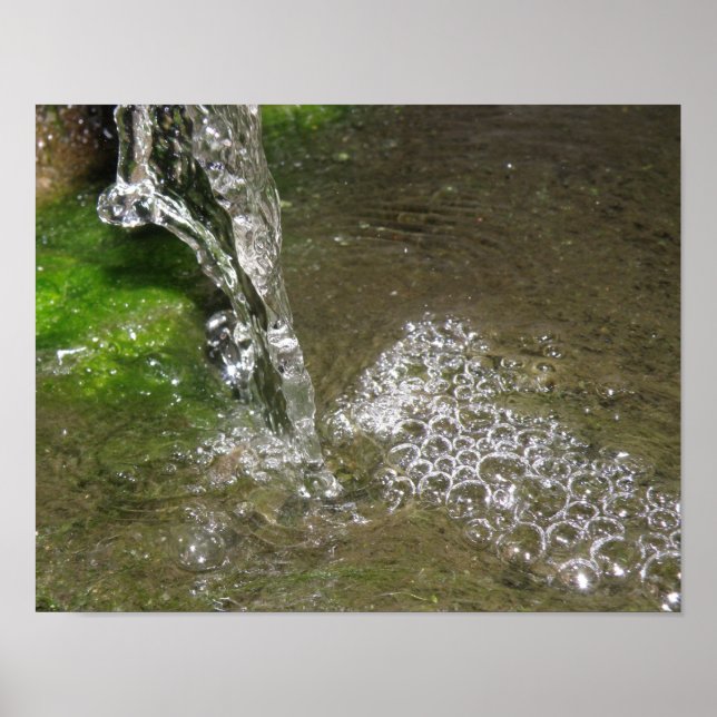 Trickling Waterfall Bubbling Water Print (Front)