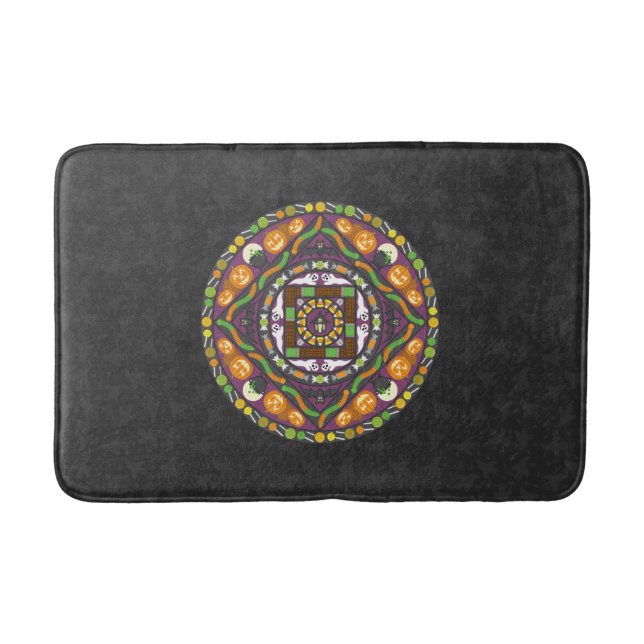 Tricks and Treats Mandala Bath Mat (Front)